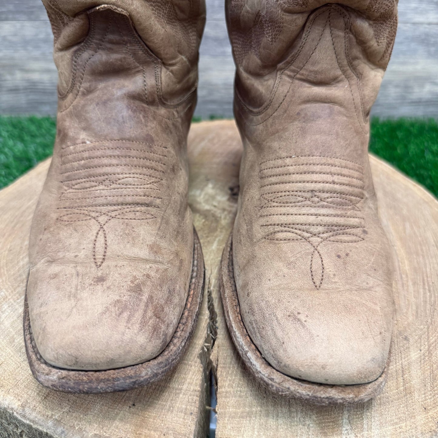 Tanner Mark Women - Size 8 - Brown Square Toe Cowboy Boots Style TML201383