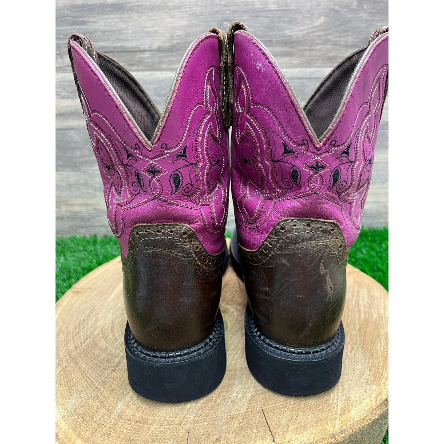 Justin Gypsy Women - Size 9B - Brown/Purple Cowboy Boots Style L9926
