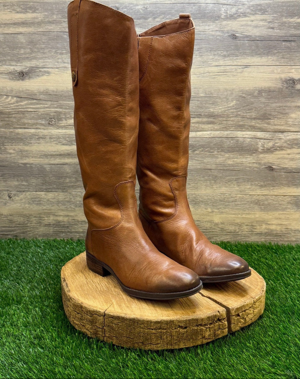 Sam Edelman Women - Size 6.5M - Tan Tall Riding Boots Style Penny