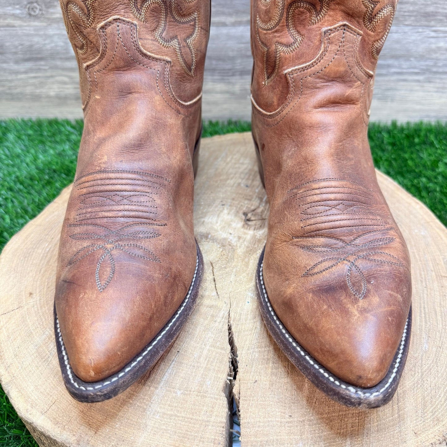 Justin Men - Size 8D - Brown Apache Classic Western Cowboy Boots 2252