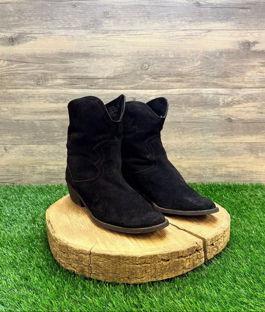 Naughty Monkey - Size 8.5 - Black Suede Ankle Boots NMW1233