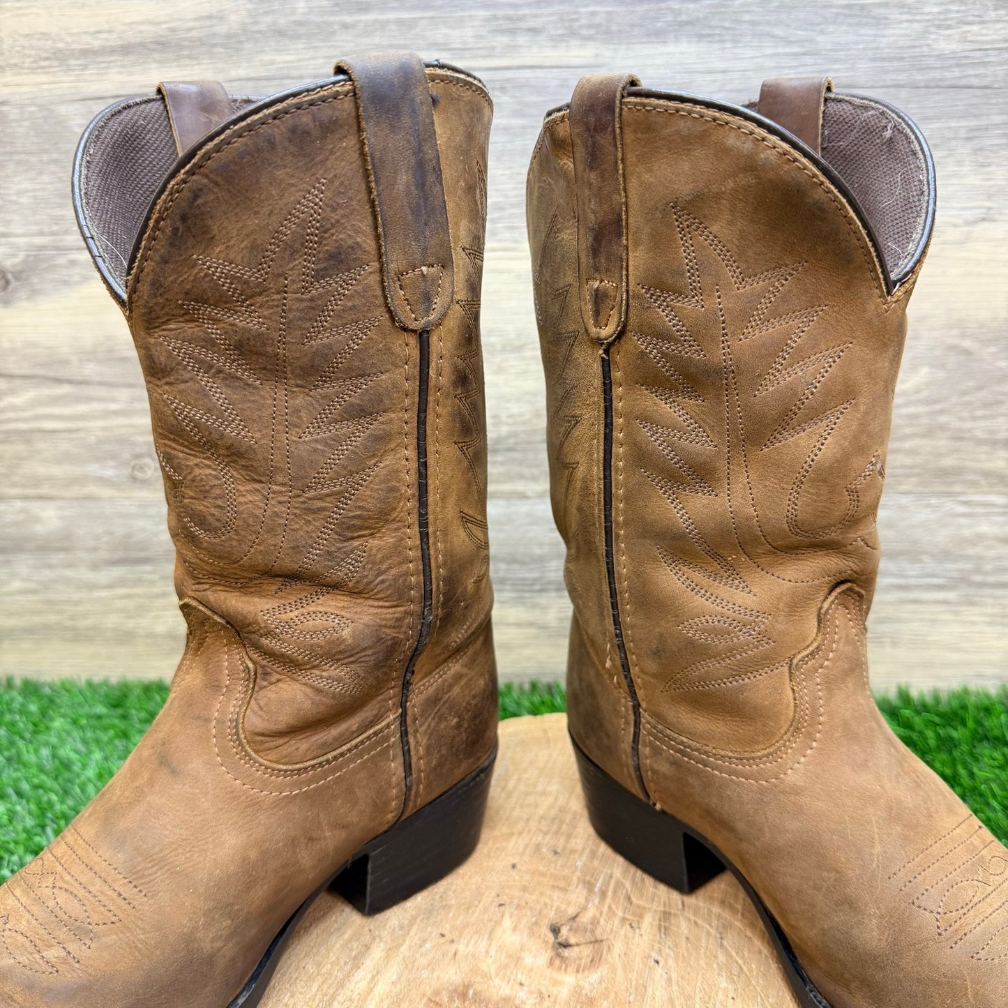 Unknown Youth - Size 5 - Brown Soft Leather Cowboy Boots Y1552