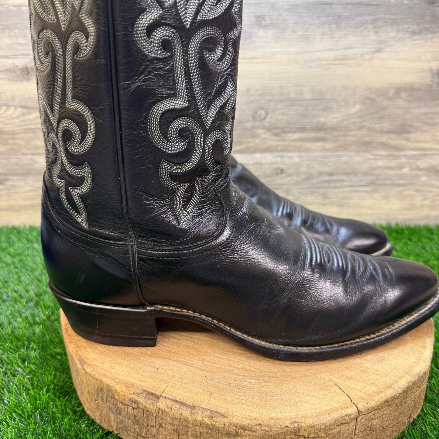 Justin Men - Size 11 - Black Western Cowboy Boots Style 1409