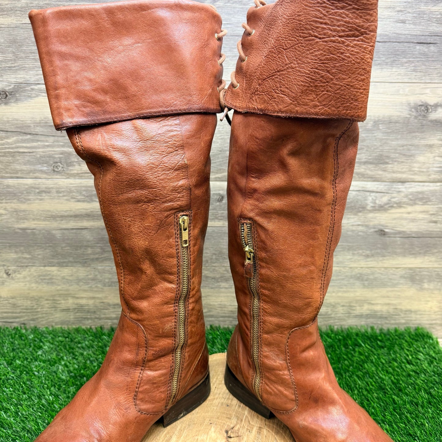 Vince Camuto Women - Size 10 - Brown Riding Zipper Boots