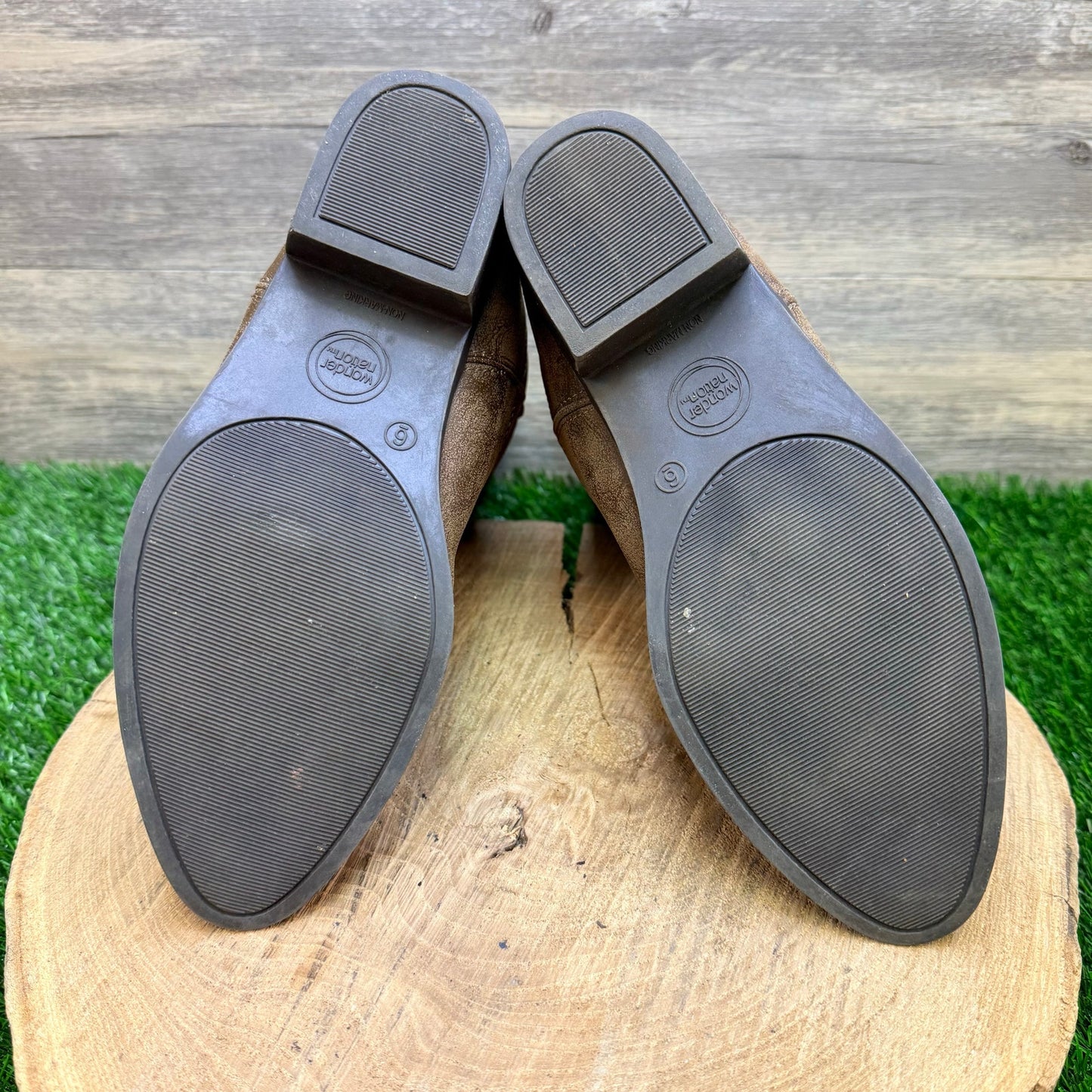 Wonder Nation Youth - Size 6 - Brown Faux Cowboy Boots 28DP059