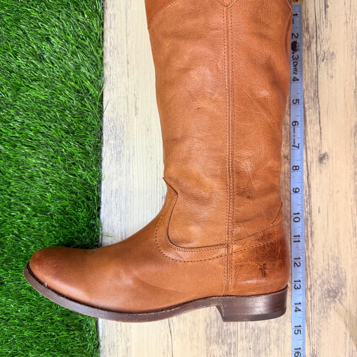 Frye Women - Size 7.5B - Cognac Melissa Pull On Cowboy Boots 3475456