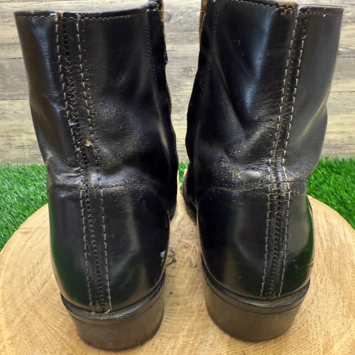 Wrangler Men - Size 10EE - Vintage Black Ankle Zipper Boots Style 45719