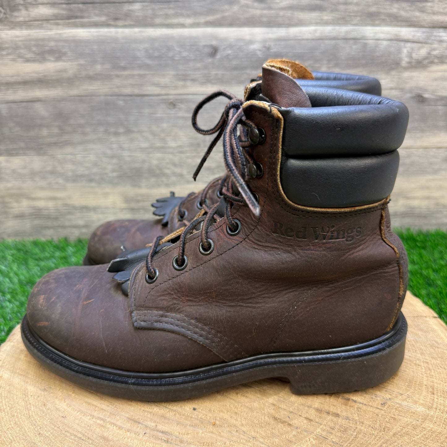 Red Wing Women - Size 6 - Brown Steel Toe Lace Up Boots Style PT99