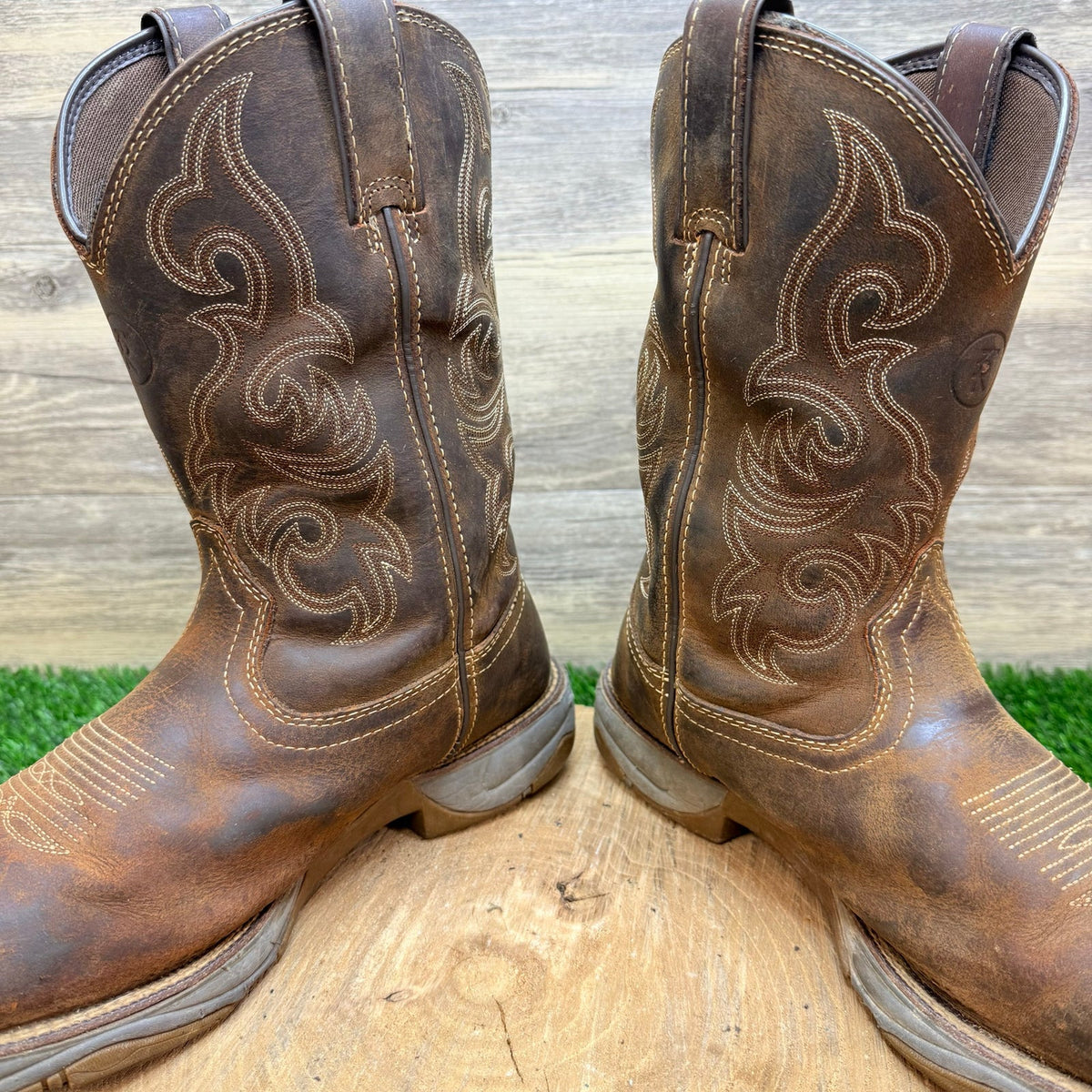 Tony Lama Men - Size 10EE - Brown Waterproof Work Square Toe Boots RR3353