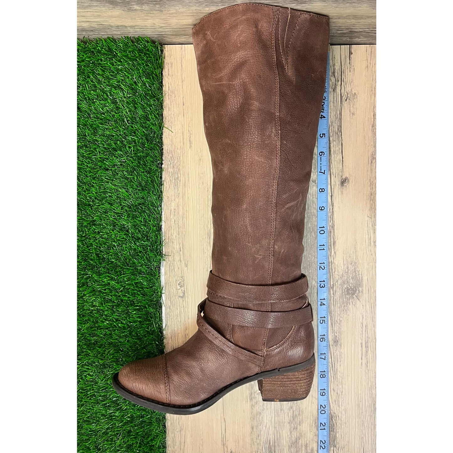 Gianni Bini Women - Size 8.5M - Brown Harness Tall Shaft Boots