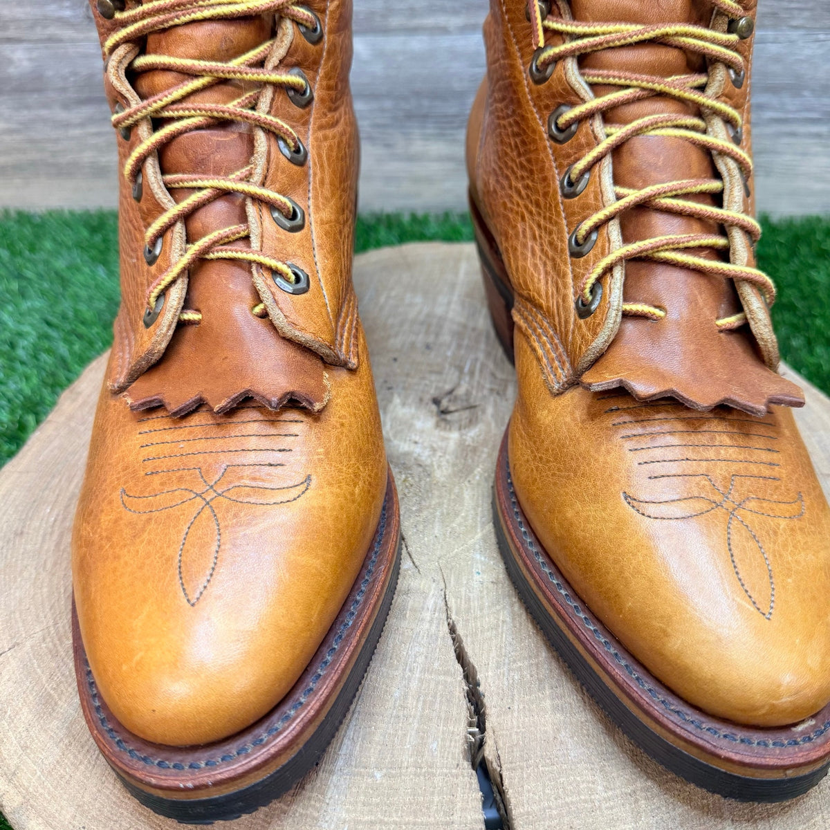 Chippewa Men - Size 9D - Vintage Cognac 1997 Packer Lace Up Boots 75364