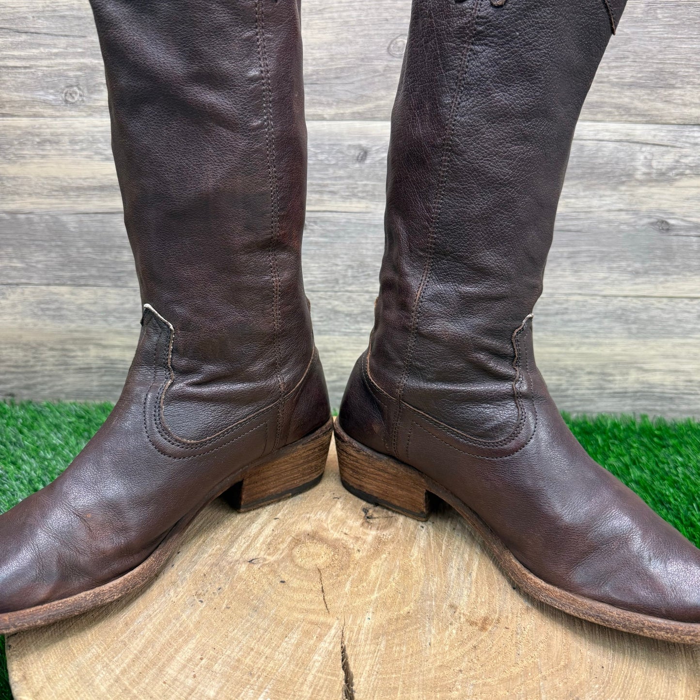 Frye Women - Size 6B - Dark Brown Soft Slouch Boots Style 77687