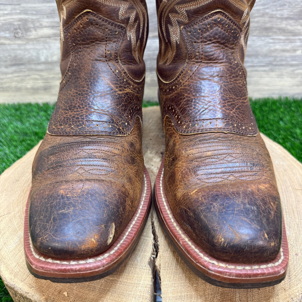 Ariat Men - Size 10.5EE - Brown Rough Stock Square Toe Cowboy Boots 10002227