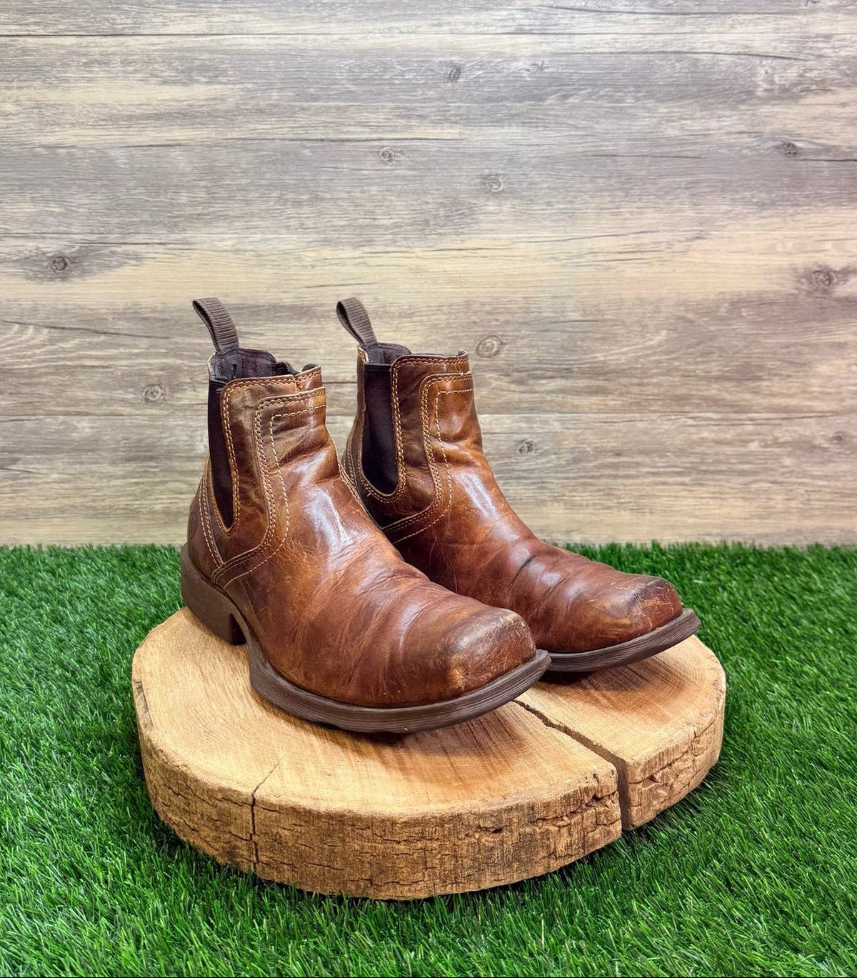 Ariat Men - Size 8.5D - Brown Square Toe Ankle Boots 10019868