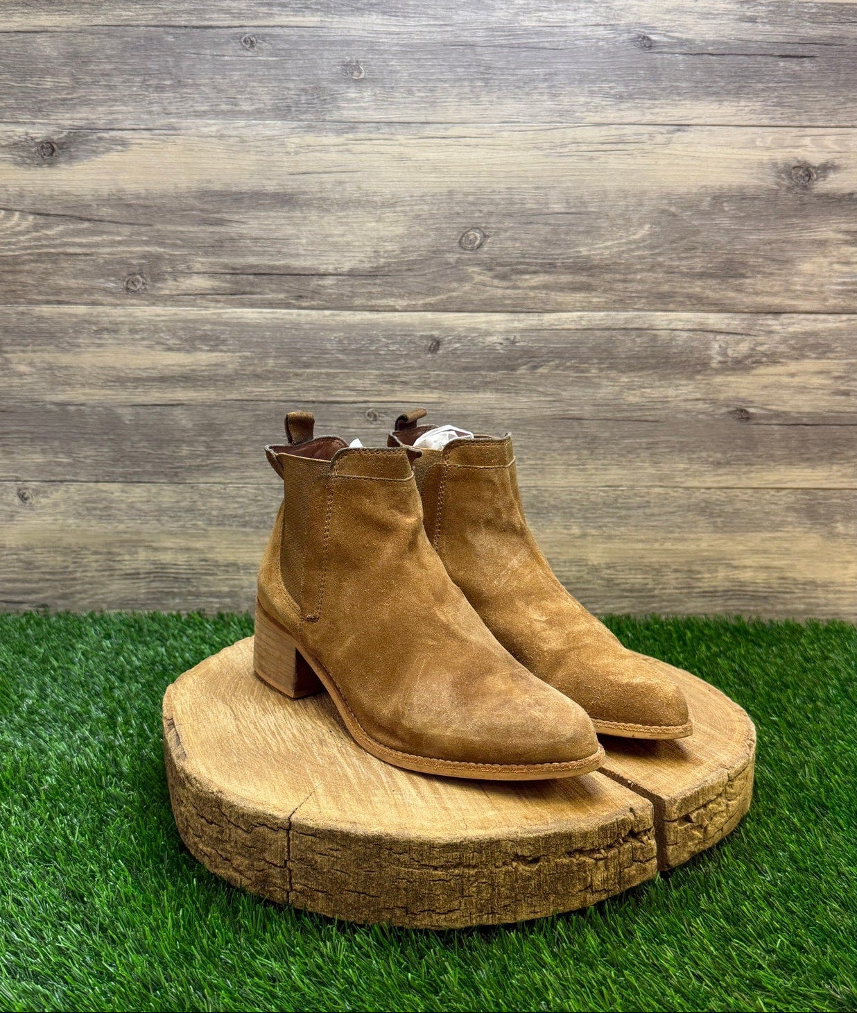 Crevo Women - Size 7.5 - Chestnut Suede Ankle Boots