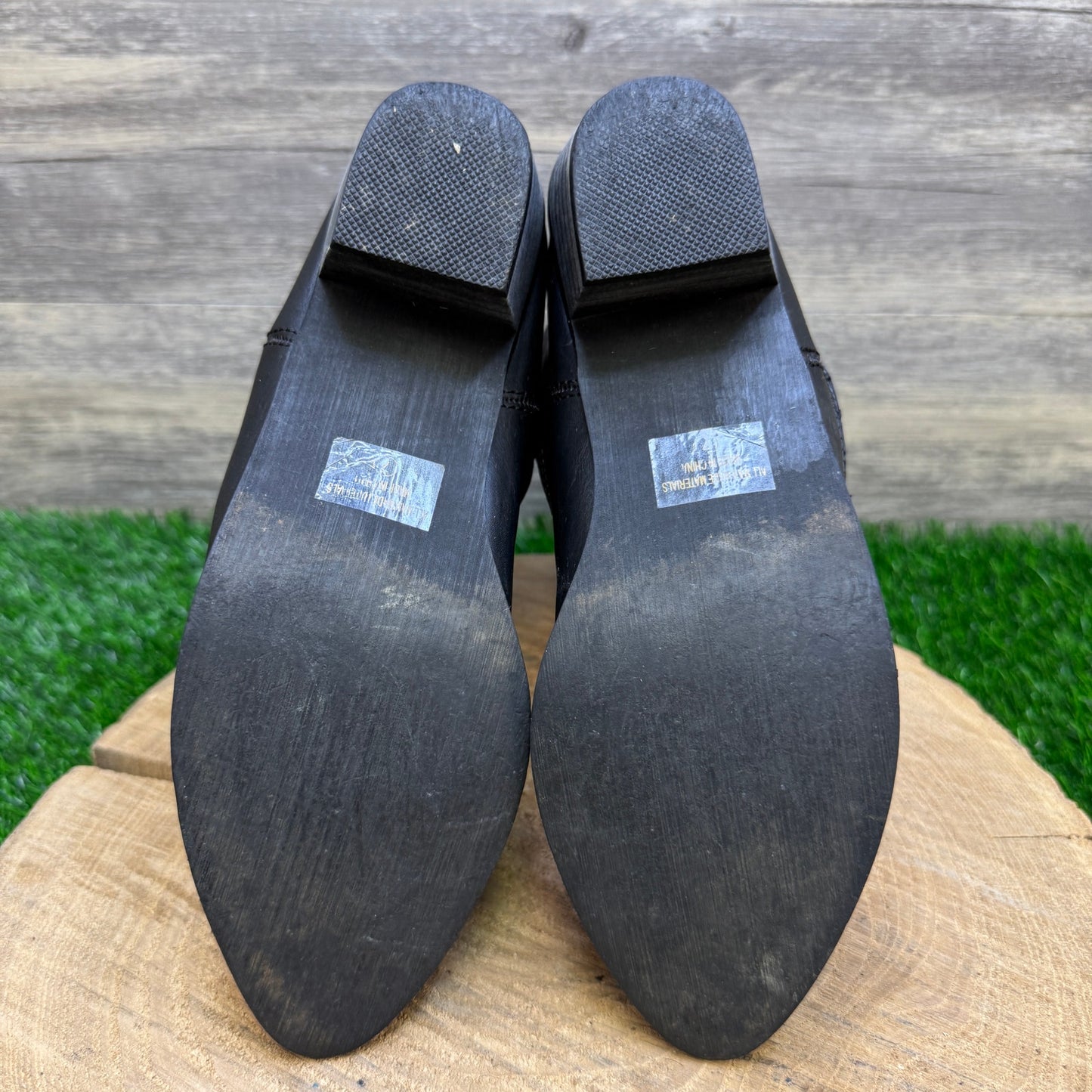 Chase Chloe Women - Size 7 - Black Soft Faux Leather Boots Style Charles-1