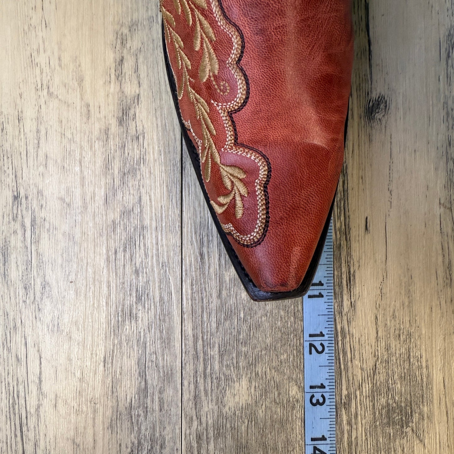 Lane Women - Size 8.5 - Red Tall Zipper Snip Toe Cowboy Boots Style A0078A