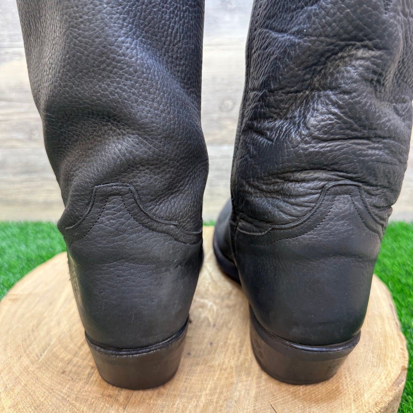 Tony Lama Men - Size 8.5D - Vintage Black Vaquero Western Cowboy Boots VM7013