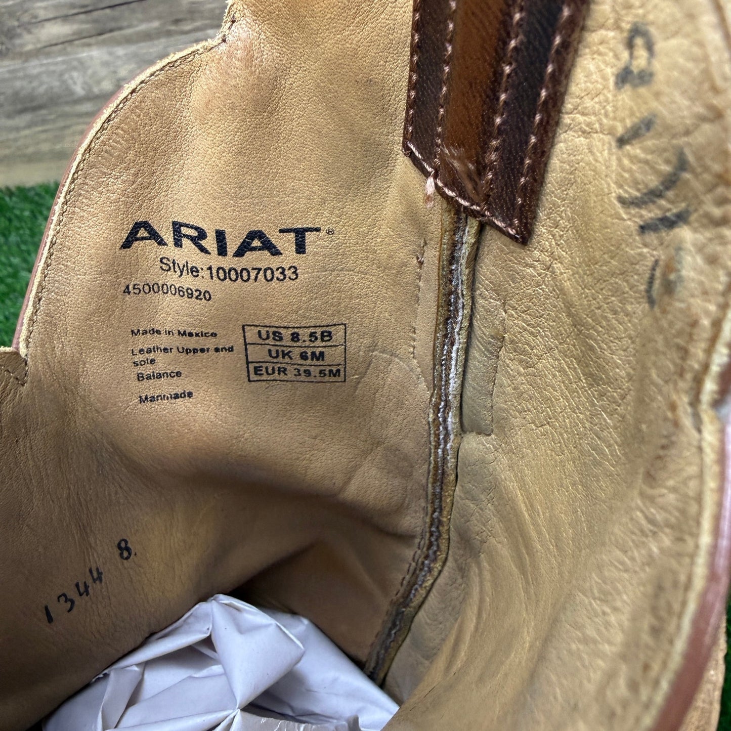 Ariat Women - Size 8.5B - Brown Gator Print Square Toe Cowboy Boots 10007033