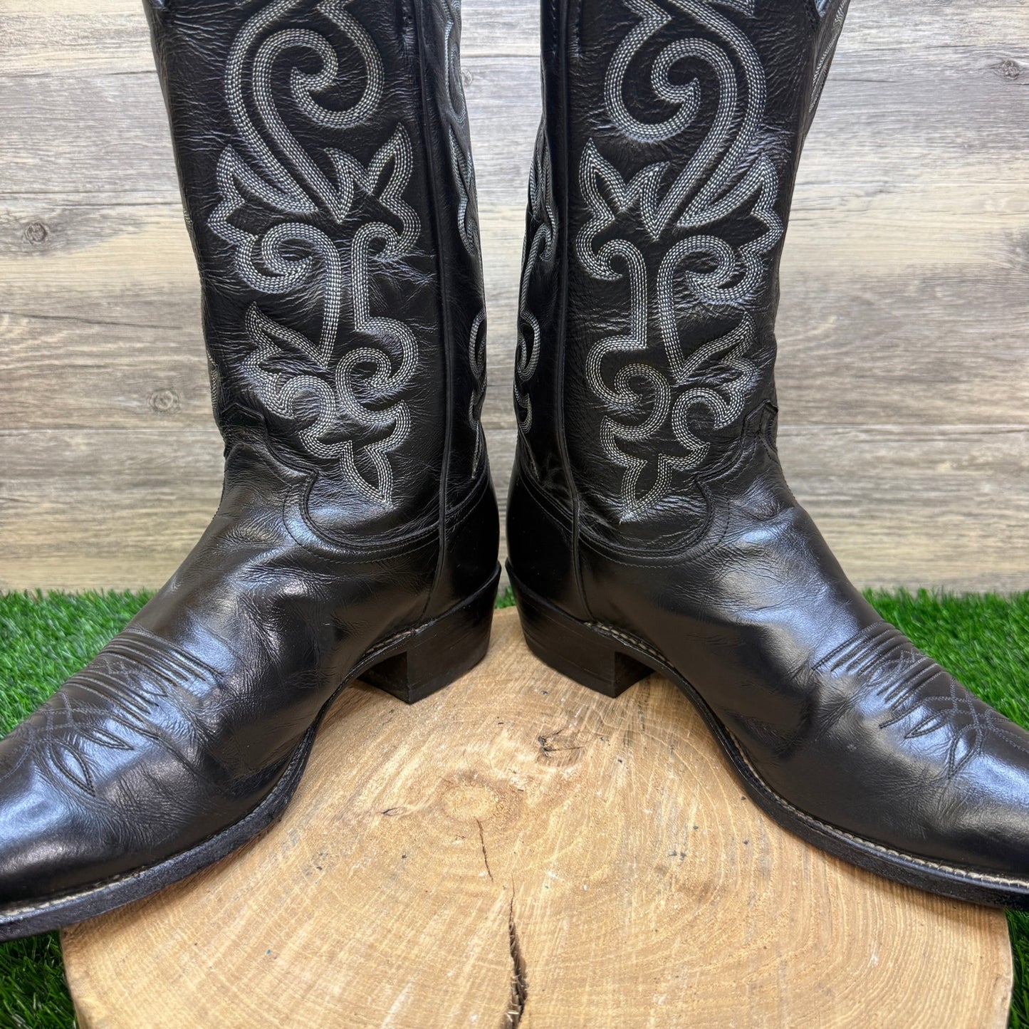 Justin Men - Size 11 - Black Western Cowboy Boots Style 1409