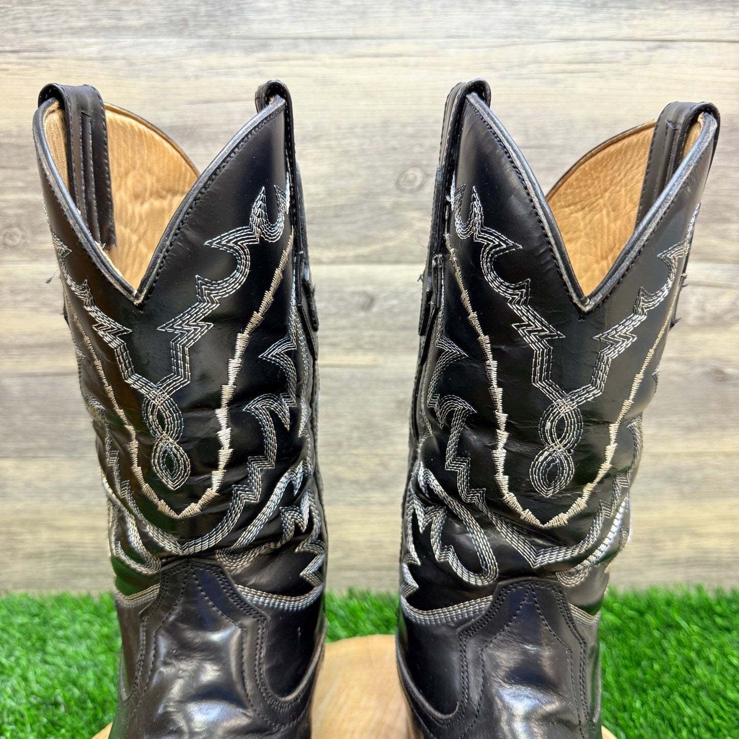 Sebastian’s Men - Size 9.5 - Black Cowboy Boots Made in Mexico