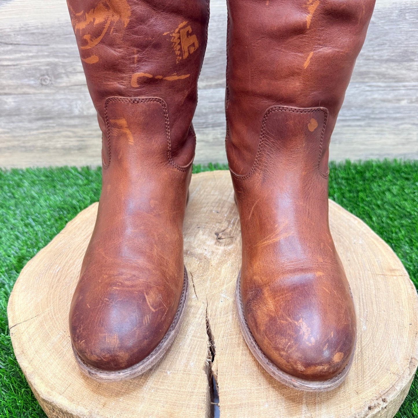 Frye Women - Size 9.5B - Cognac Melissa Button Riding Boots 3475449