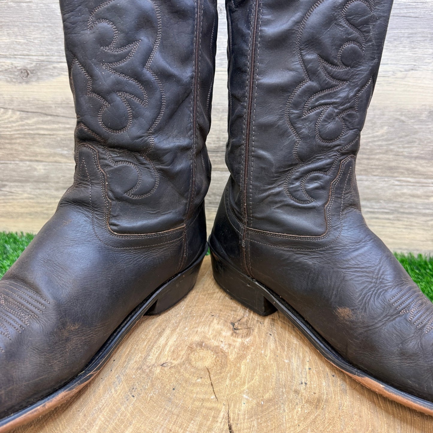 Old West Men - Size 13EE - Dark Brown Western Cowboy Boots Style SCM3051