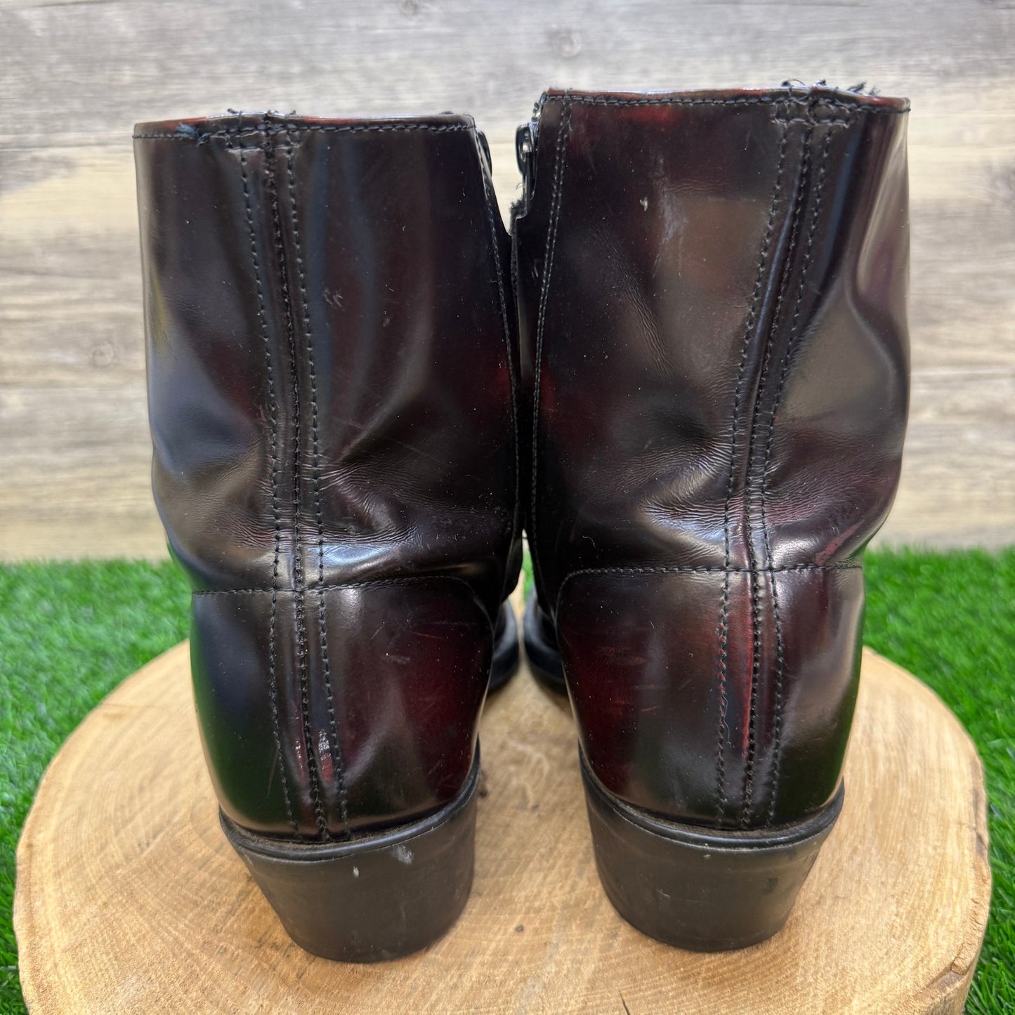 Laredo Men - Size 9.5D - Black Cherry Ankle Zipper Western Cowboy Boots 62008