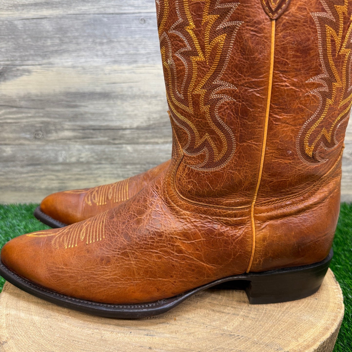 El Presidente Men - Size 13.5D - Bronze Gold Collection Western Cowboy Boots