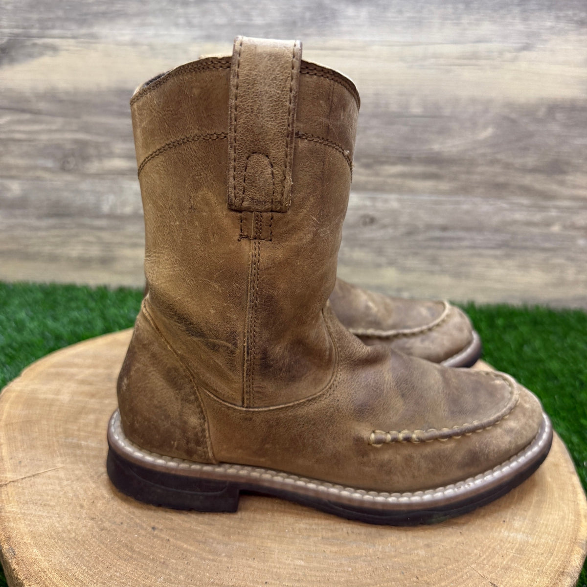 Smoky Mountain Youth - Size 1R - Tan Cowboy Boots Style 3918C