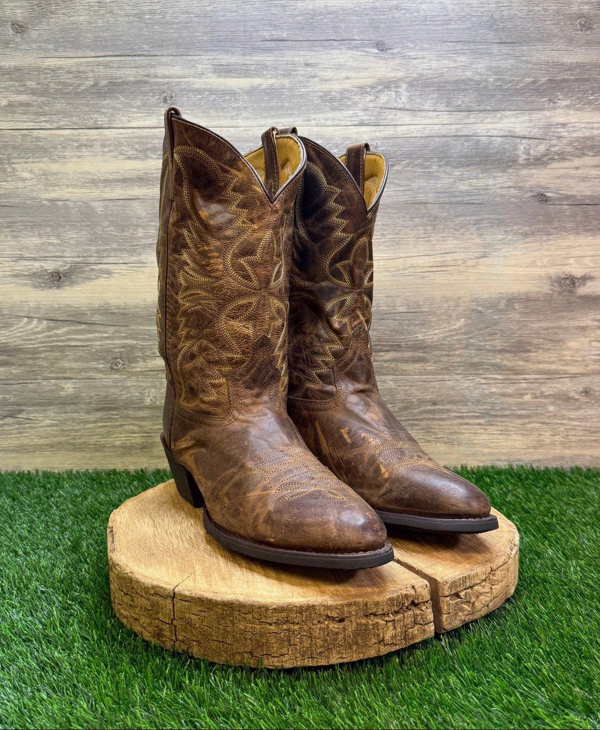 Laredo Men - Size 10.5D - Birchwood Brown Western Cowboy Boots Style 68452