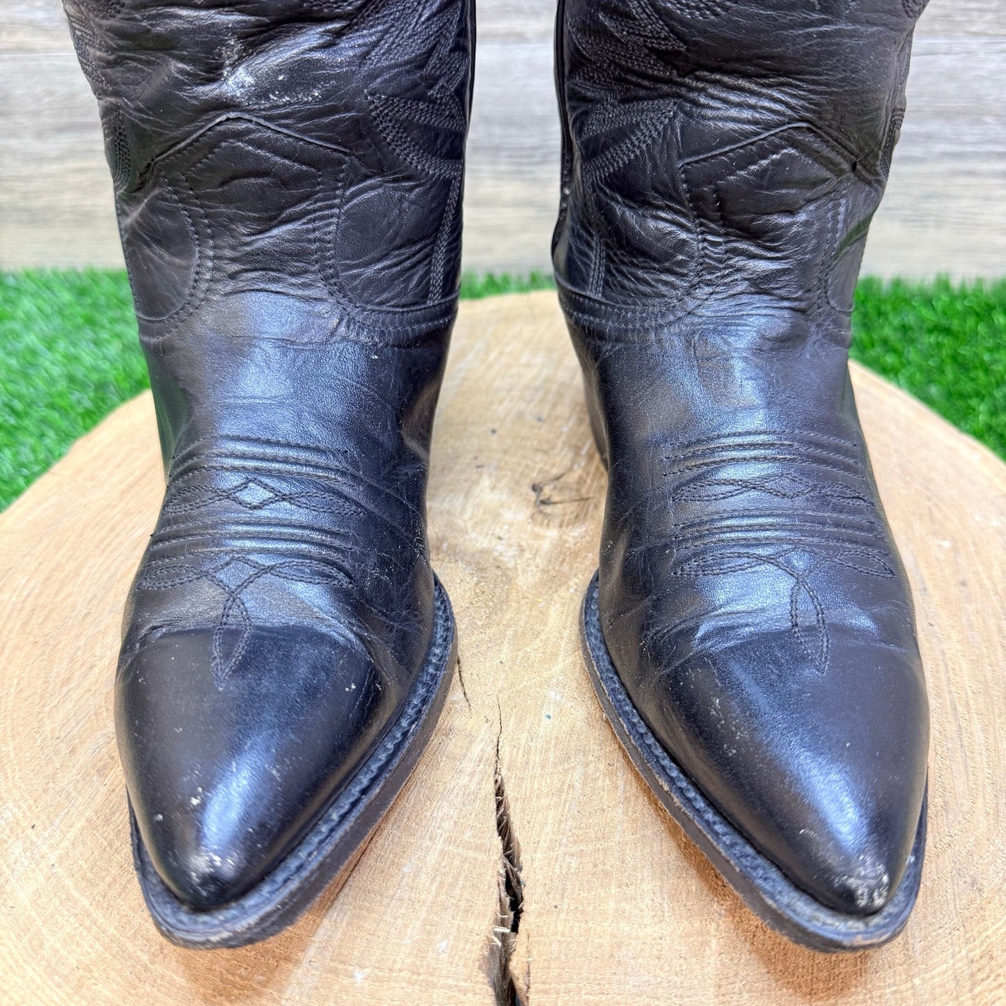 Creations by Lana Women - Size 6 - Vintage Black Western Cowboy Boots 8112