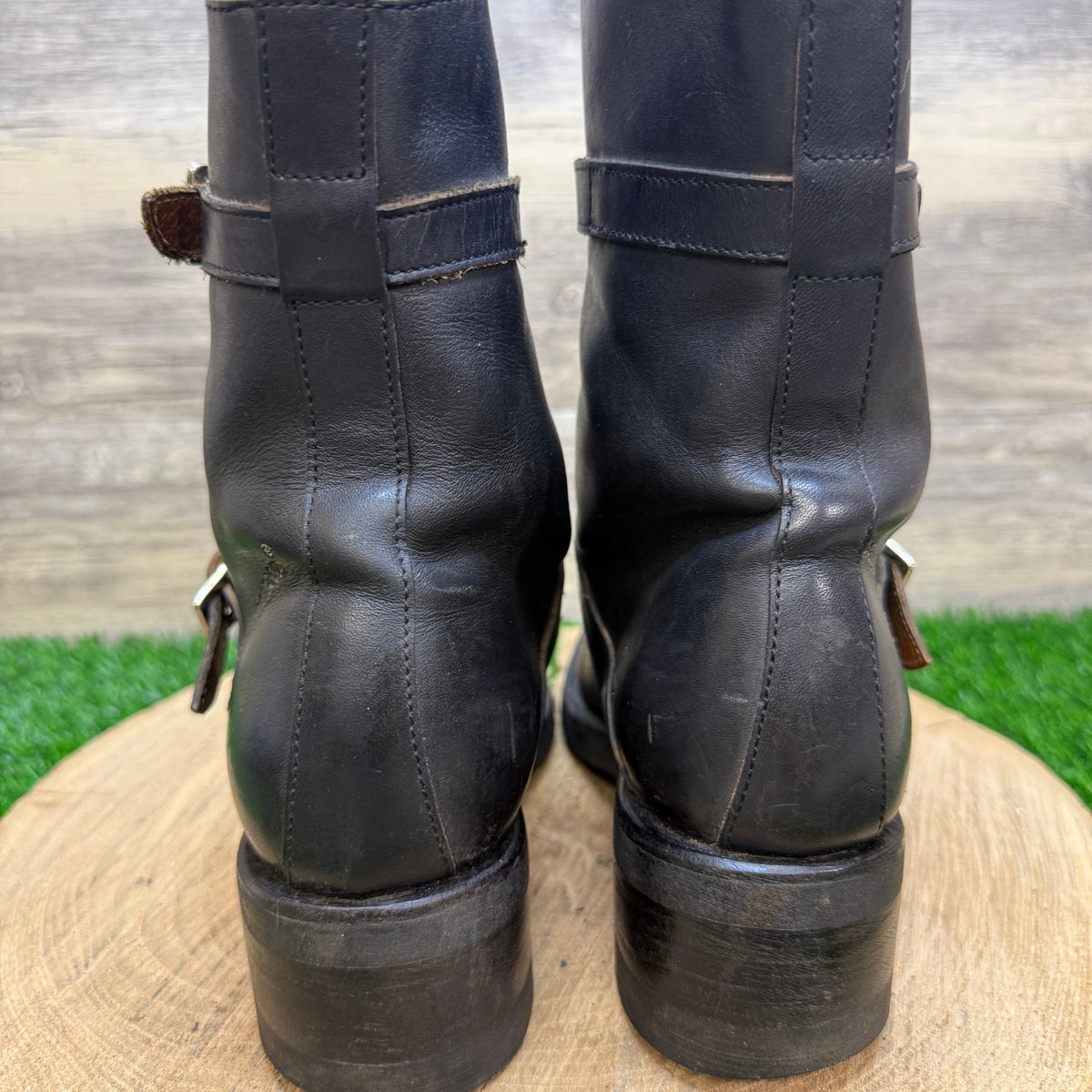 Harley Davidson Women - Size 7 - Black Buckle Moto Boots Style 98400-97VW