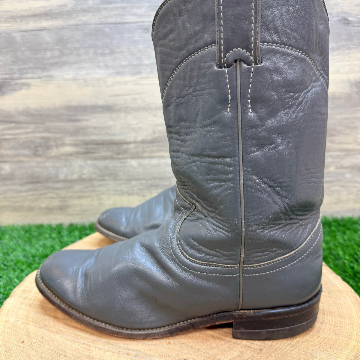 Justin Women - Size 6.5B - Gray Roper Cowboy Boots L3056