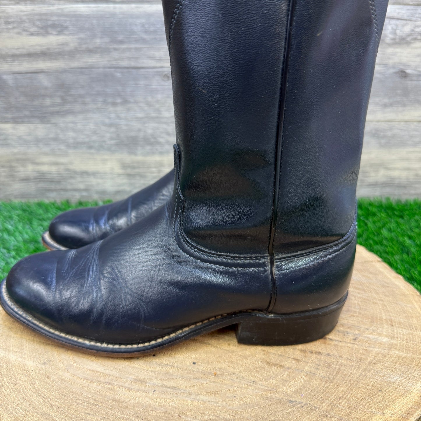 Laredo Women - Size 7.5M - Vintage Blue/Black Roper Cowboy Boots Style 36009