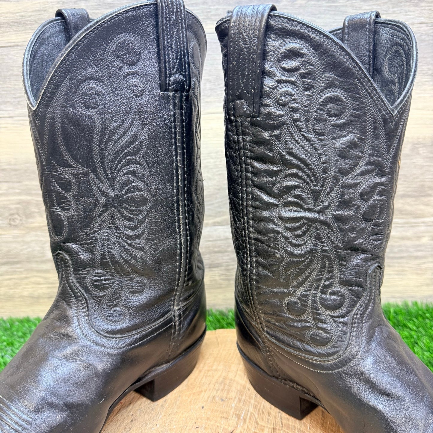 Dan Post Women - Size 10M - Vintage Black Western Cowboy Boots 9696