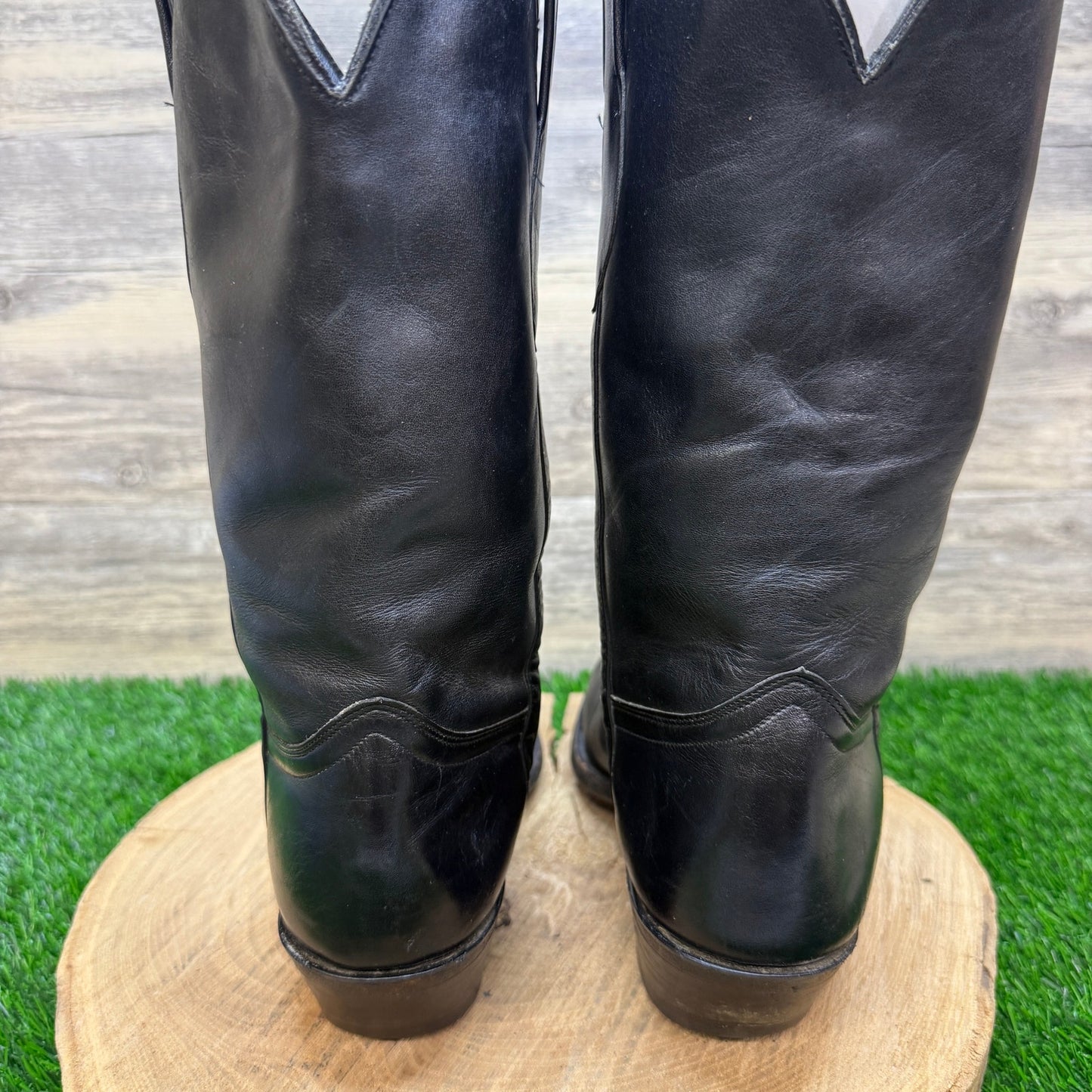 Wrangler Men - Size 8.5D - Vintage Black Western Cowboy Boots Style 9600