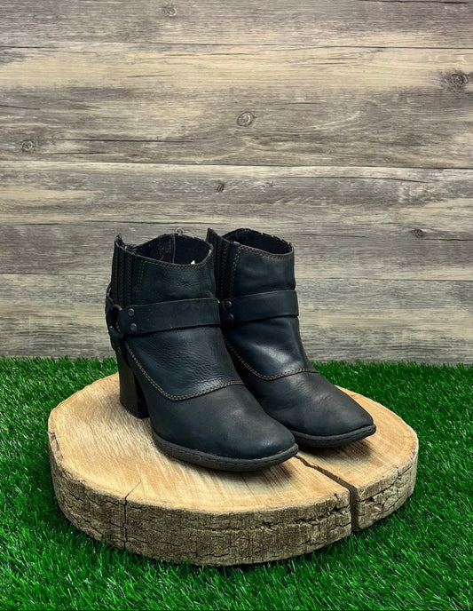 BOC Women - Size 8 - Black Harness Ankle Boots Style 3581