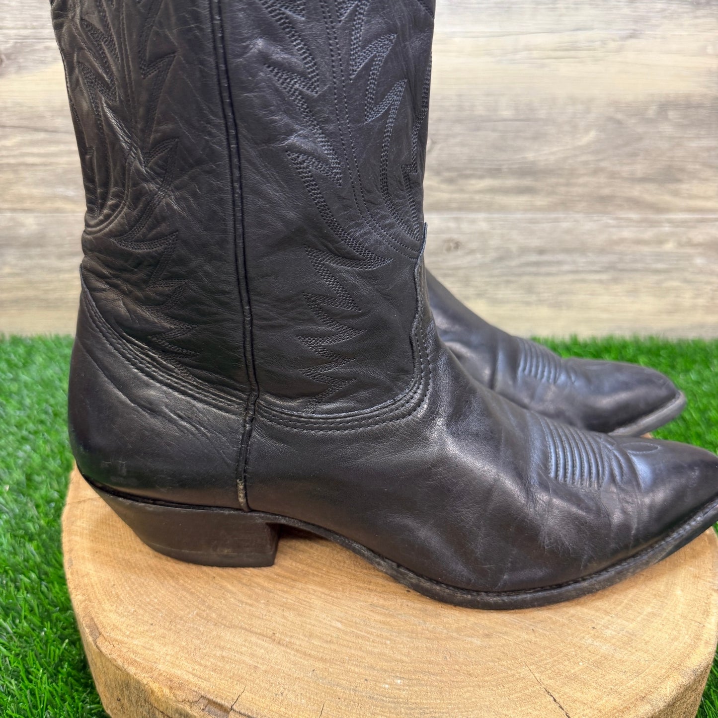 Unknown Men - Size 10EE - Black Western Cowboy Boots Style 39334