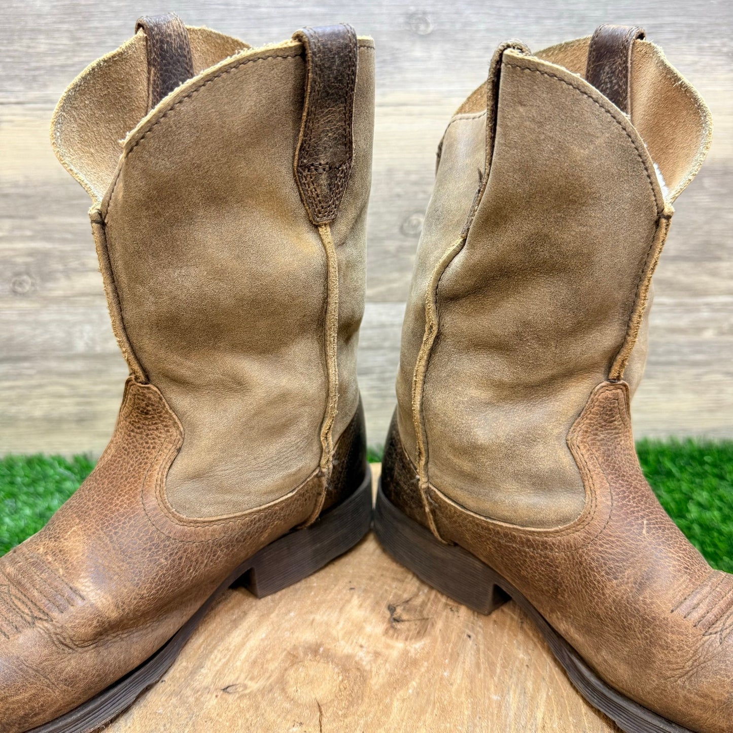 Ariat Youth - Size 4.5 - Brown Wiggle Room Cowboy Boots 10007602