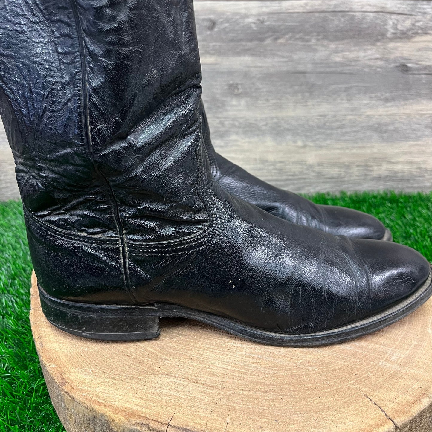 Nocona Women - Size 9.5B - Vintage Black Roper Cowboy Boots Style 111