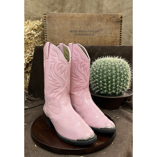 Smoky Mountain Youth - Size 5 - Pink Faux Leather Cowboy Boots Style 1041Y