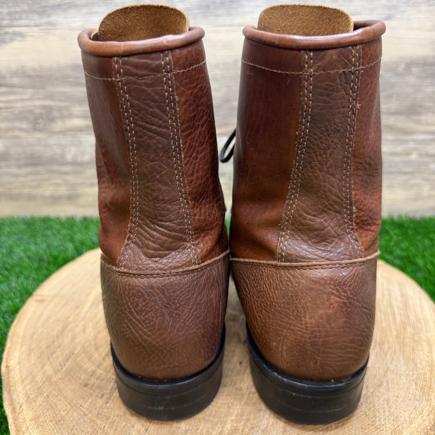Boulet Women - Size 7C - Chocolate Lace Up Cowboy Boots Style 6124
