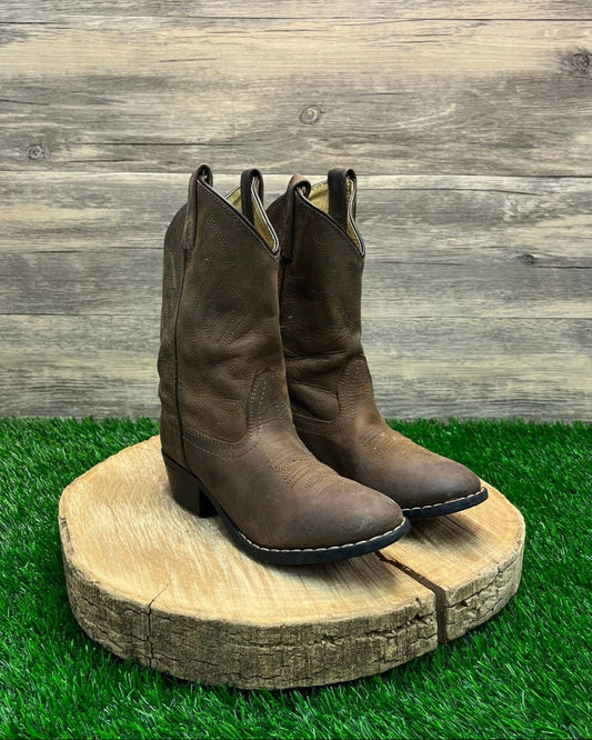 Masterson Youth - Size 1M - Brown Cowboy Boots Style RB2000C