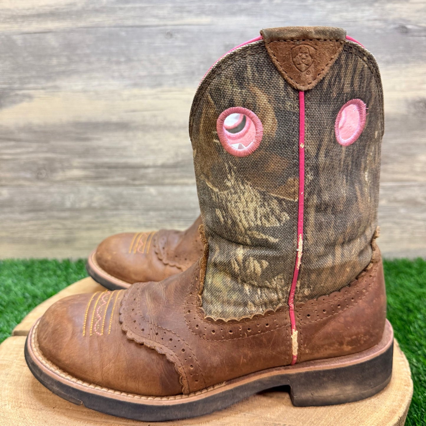 Ariat Women - Size 8.5B - Brown / Camo Western Cowboy Boots 10006854