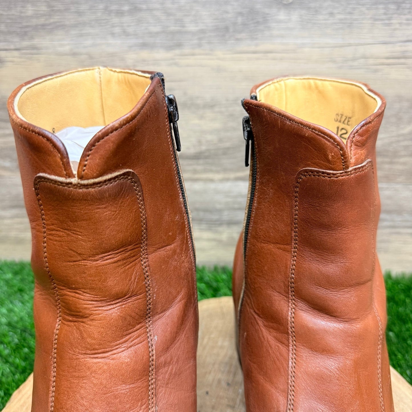 Levi’s Men - Size 12M - Vintage Cognac Zip Ankle Boots 04633