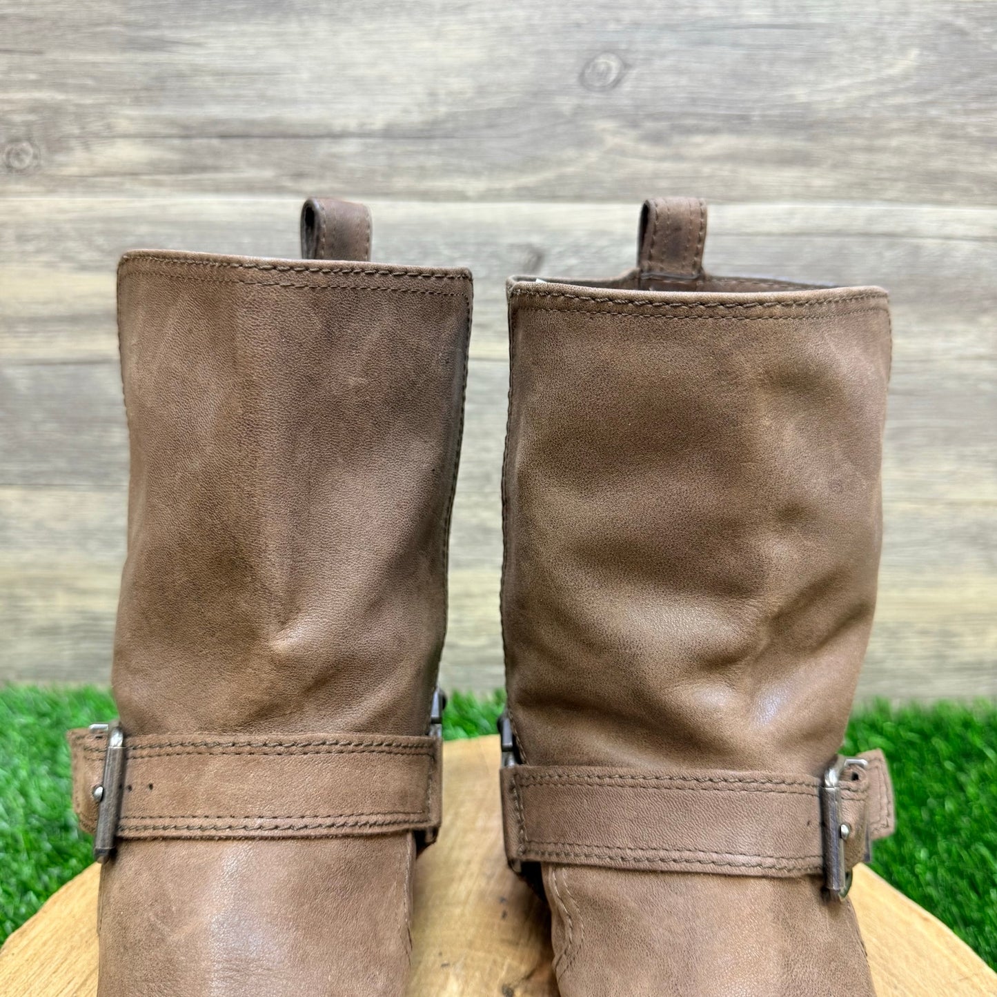 Gianni Bini Women - Size 7 - Brown Strappy Ankle Boots