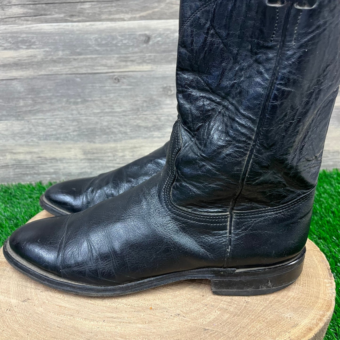 Nocona Women - Size 9.5B - Vintage Black Roper Cowboy Boots Style 111