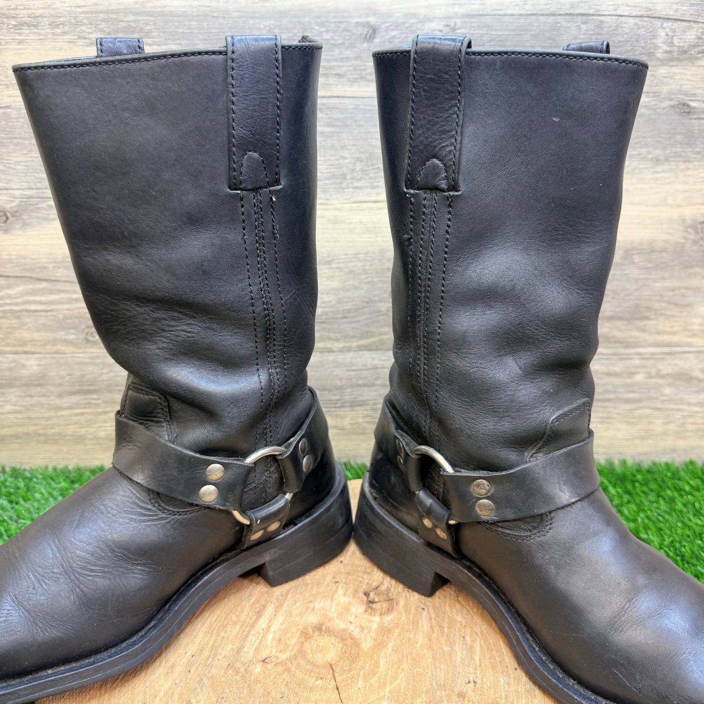 Milwaukee Men - Size 8D - Black Harness Moto Riding Boots MB410