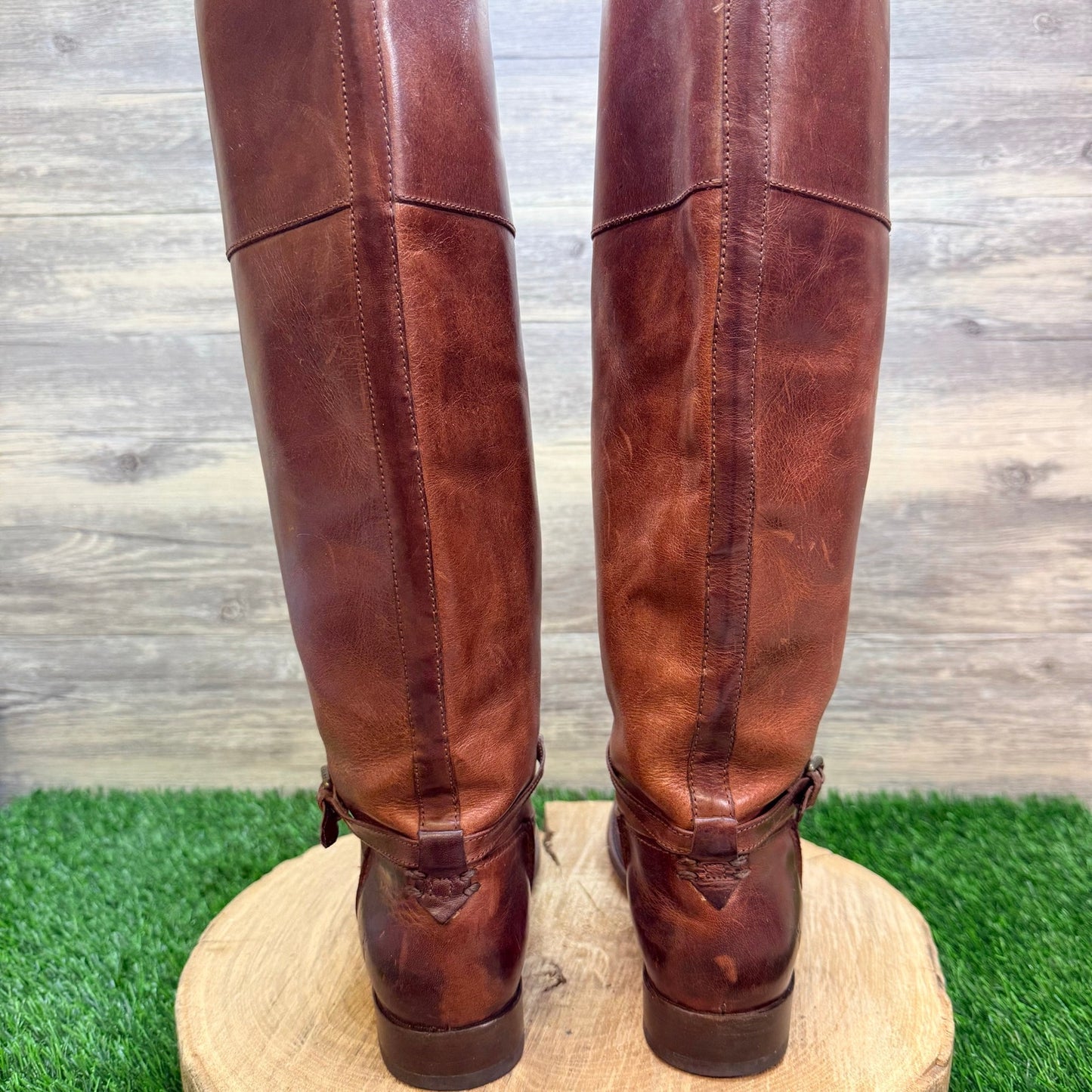 Frye Women - Size 6.5B - Brown Riding Buckle Tall Shaft Boots 3475446
